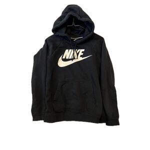 Nike Black Hoodie with White Logo